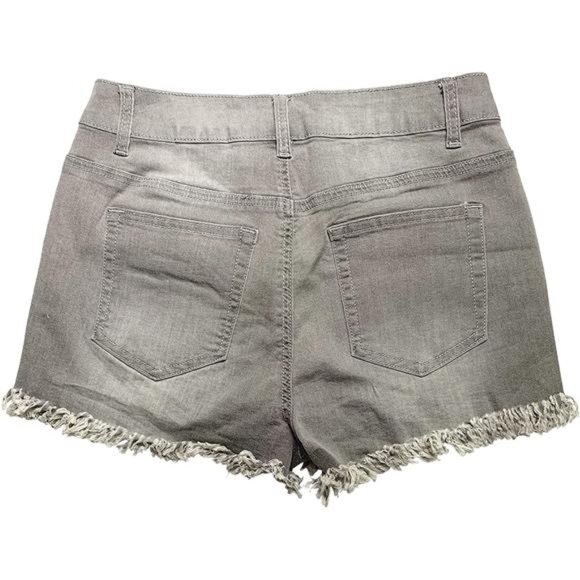 Shorts Womens Ripped Denim Shorts Mid Rise Body Enhancing Curvy